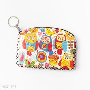 Great popular low price colorful owl pattern coin purse