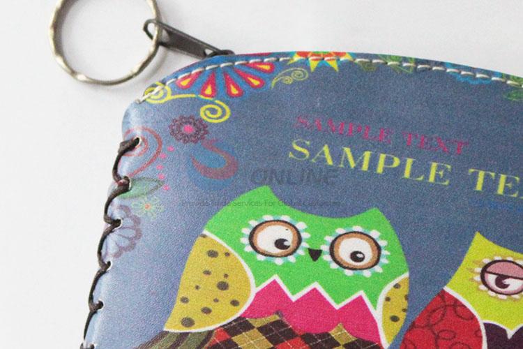 Wholesale cute fashionable owl pattern coin purse