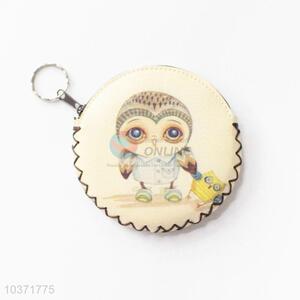 Daily use cheap owl pattern round coin purse