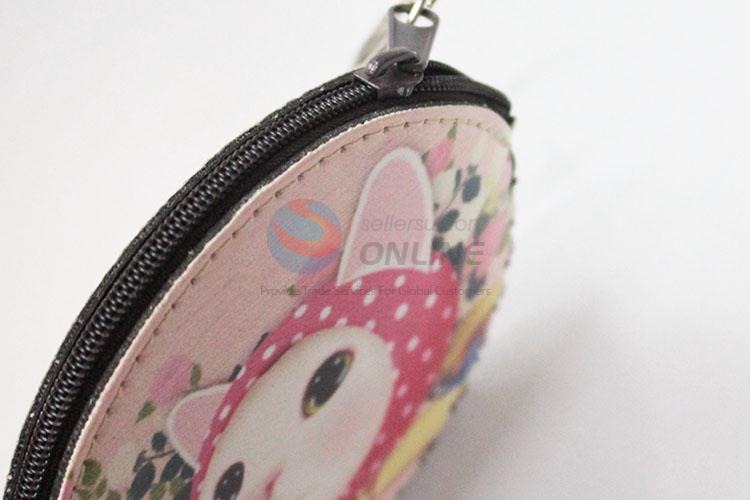 Top quality best cat pattern round coin purse