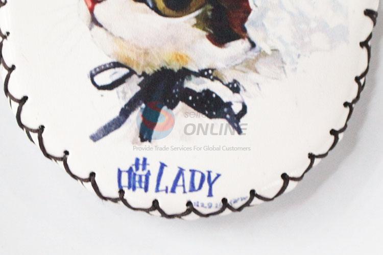 Wholesale lovely cat pattern round coin purse