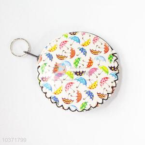 Promotional colorful umbrella pattern round coin purse