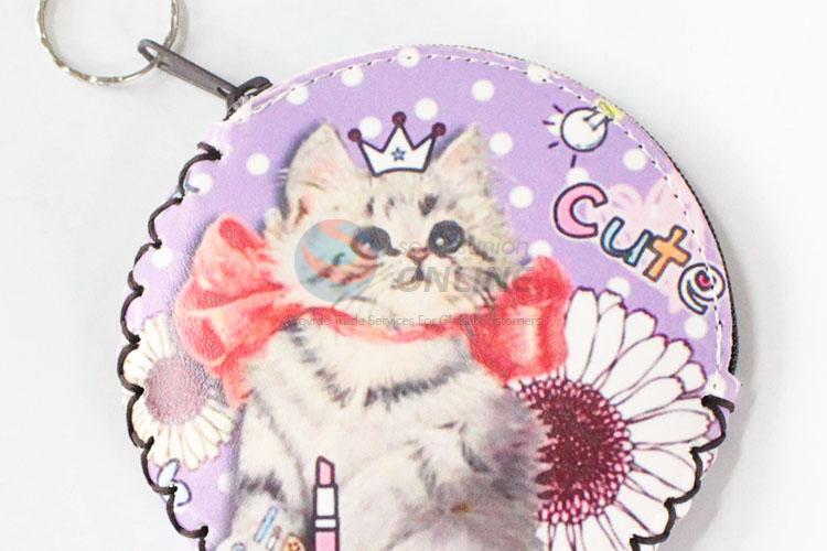 Best sales cheap cat pattern round coin purse