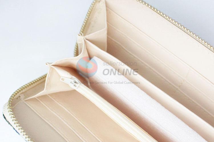 Custom Design Low Price Pu Leather Zipper Wallet