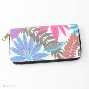 Hot Sale Printed Cotton Leather Zipper Wallet