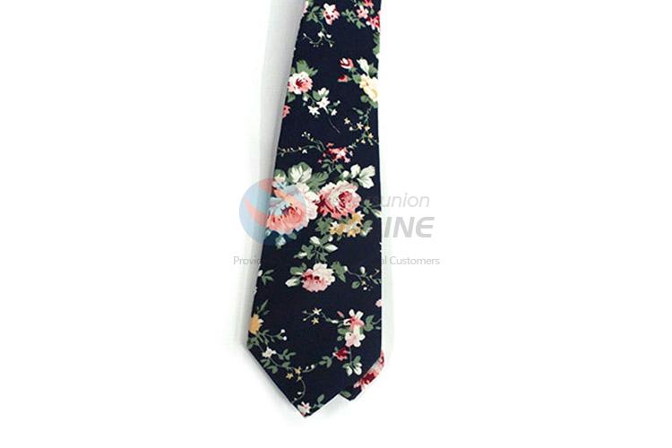 Direct factory flower printed necktie for gentlemen
