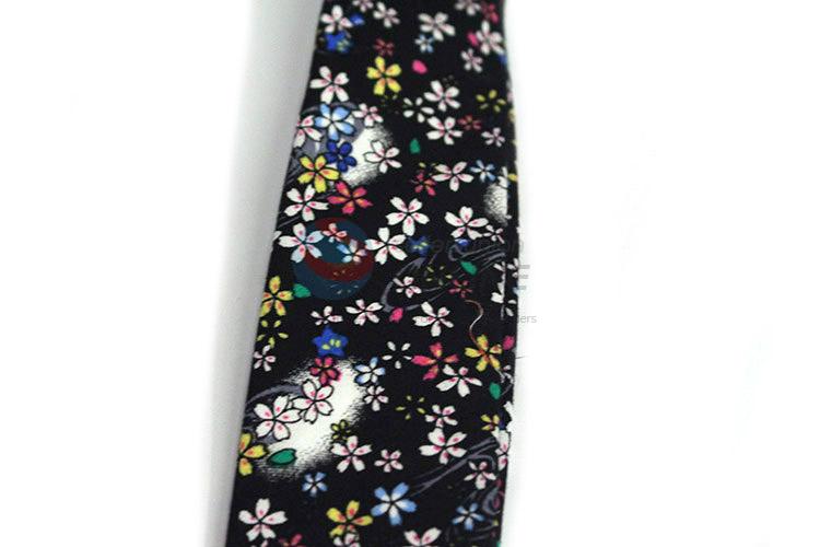 Top manufacturer flower printed necktie for gentlemen