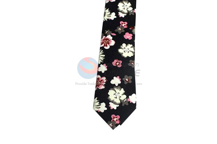 Cheap wholesale flower printed necktie for gentlemen