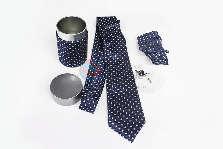 New arrival delicate printed necktie+cufflink+kerchief