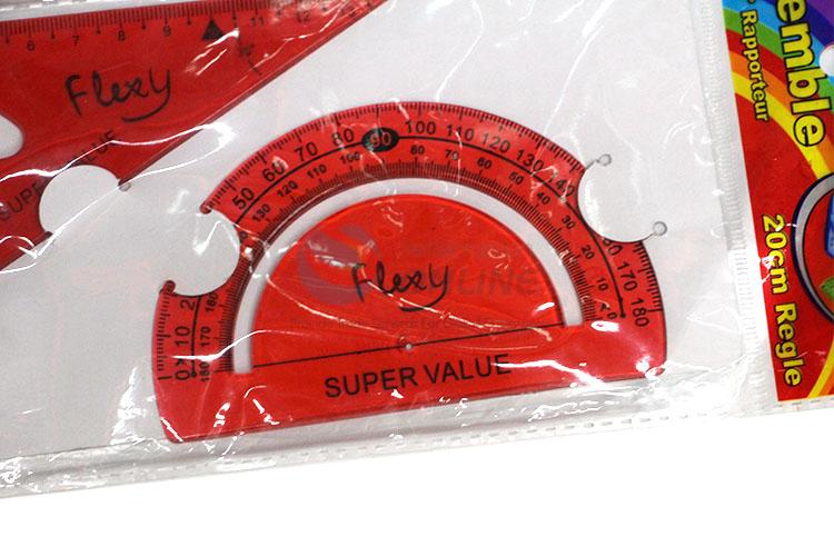 Factory Wholesale 3pcs Plastic Ruler Set for Sale