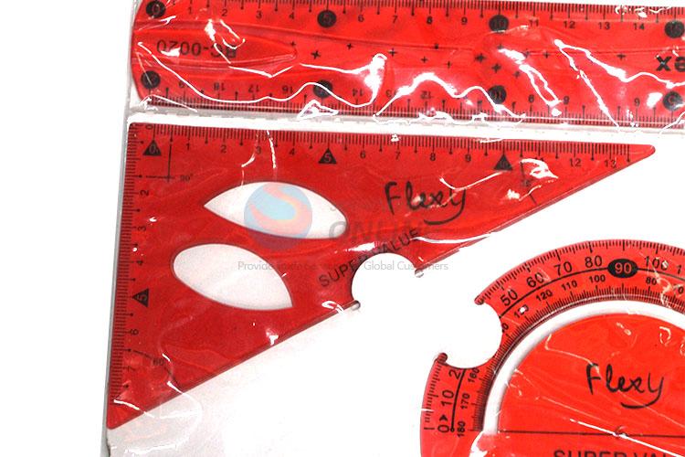 Factory Wholesale 3pcs Plastic Ruler Set for Sale