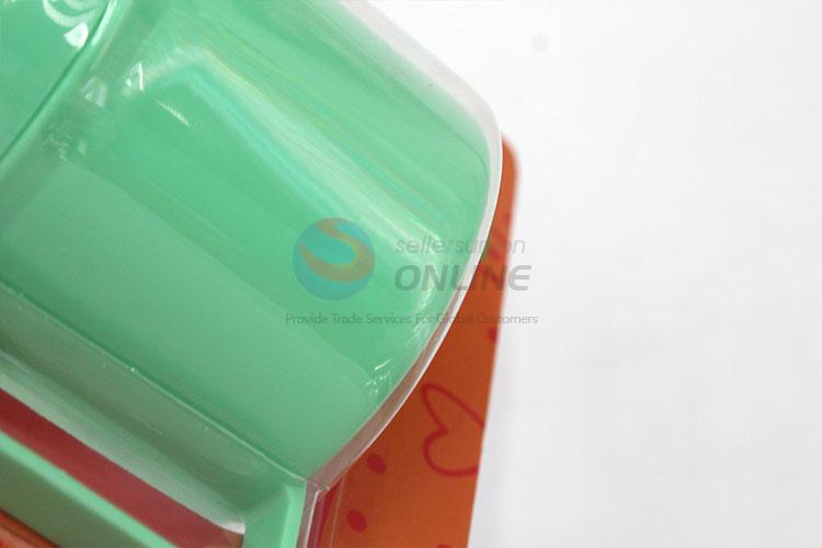 Cute design plastic juice cup with handle