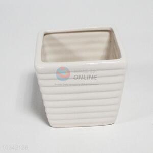 White Ceramic Flowerpot with Low Price