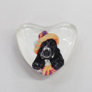 Fuuny Dog Glass Decorations Fridge Magnet Sticker