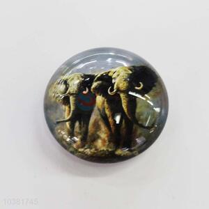Elephant Glass Decorations Fridge Magnet Sticker