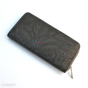 Wholesale promotional custom embossed women wallet/purse