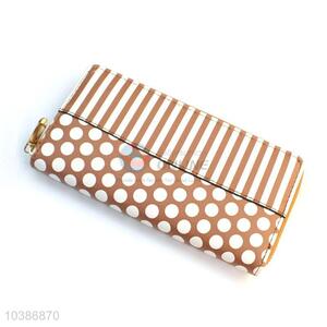 Promotional dotted striped women wallet/purse