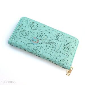 Popular low price engraving women wallet/purse