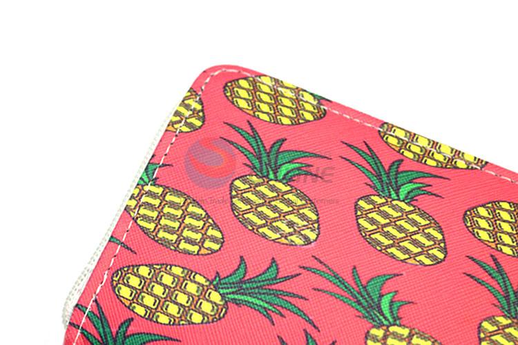 Promotional women wallet/purse with pineapple pattern