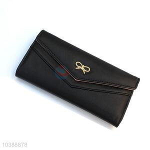 Made in China women wallet/purse with metal bowknot