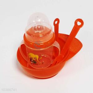 Wholesale Plastic Bowl/Water Bottle/Fork/Spoon Tableware Set For Children