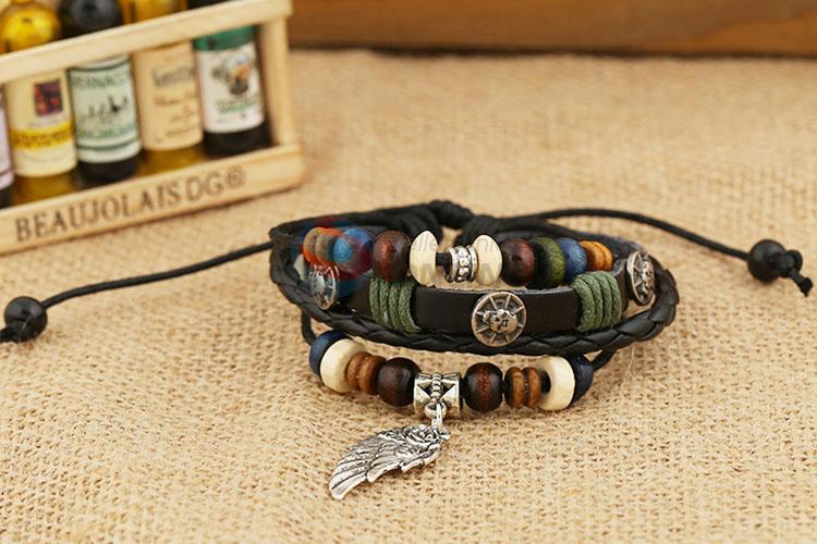 Best Selling Delicate Wing Leather Bracelet