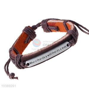 New Style English Letter Leather Bracelet