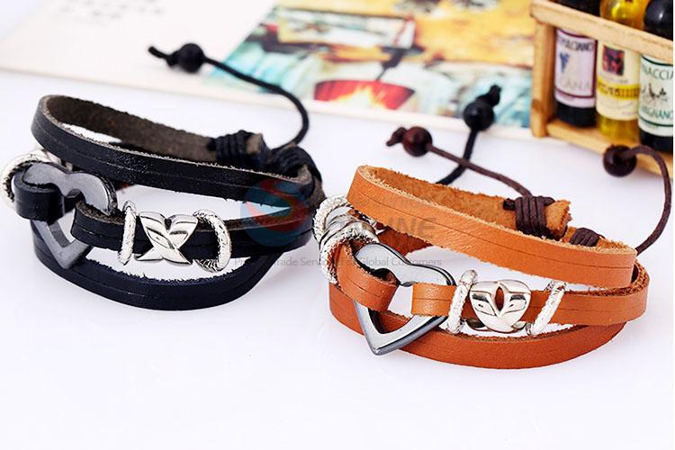 Best Price Heart Shape Leather Fashion Bracelet