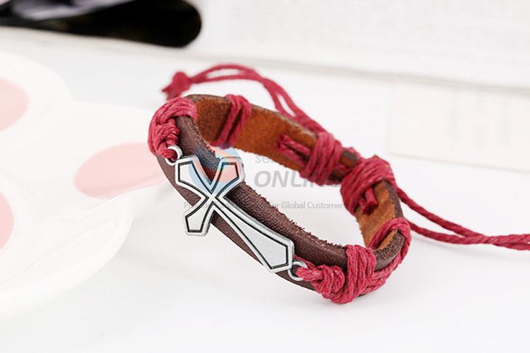 Wholesale Cross Leather Bracelet Fashion Accessories