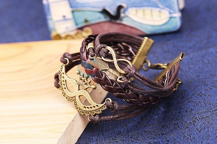 Unique Design Wrap Bracelet Fashion Leather Wristband