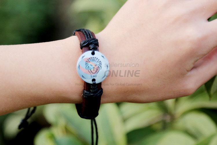 Creative Design  Constellation Symbol Leather Bracelet