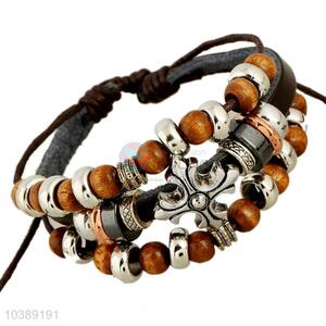 Best Quality Beaded Design Leather Bracelet