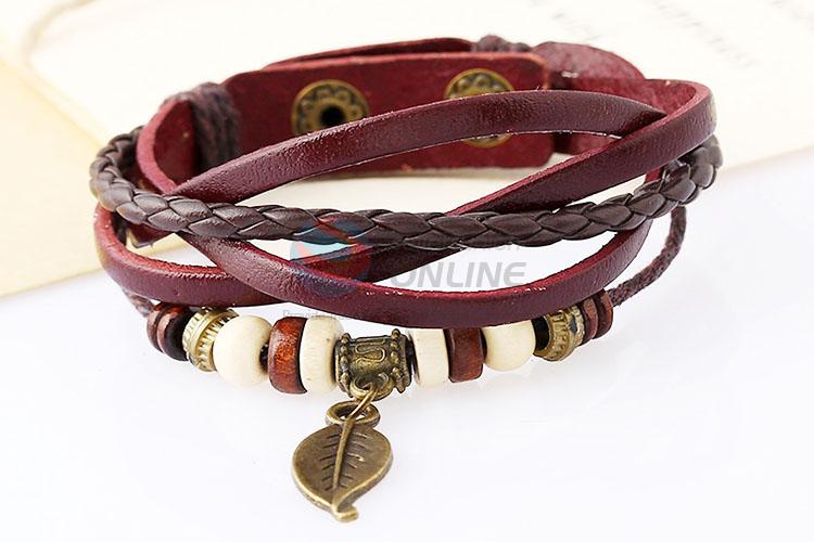 Fashion Hand Ornament Leather Woven Bracelet