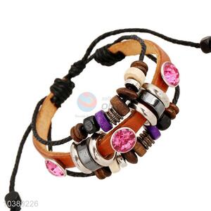 New Style Color Beads Leather Bracelets For Women