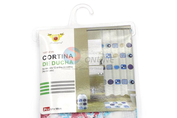 Custom Waterproof Shower Curtain Plastic Bath Curtain