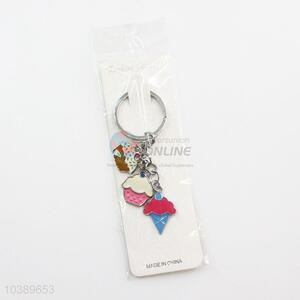 Wholesale top quality cake&ice cream shape key chain