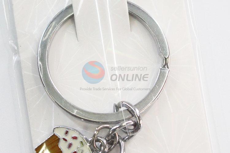 Wholesale top quality cake&ice cream shape key chain