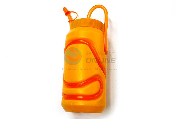 Factory Wholesale Orange Plastic Cup with Straw for Sale