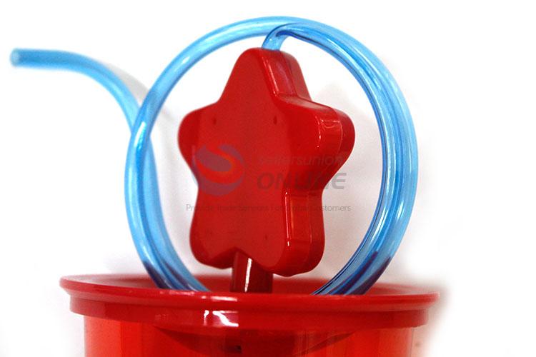 Great Red Plastic Cup with Straw for Sale