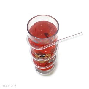 Factory High Quality Plastic Cup with Straw for Sale