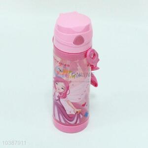 Cute design pink water cup for children
