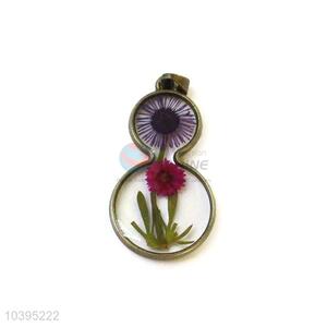 New Arrival Gourd Shape Real Flower Pendant With Chain