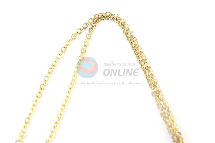 Wholesale Real Flower Zinc Alloy Pendant With Gold Chain