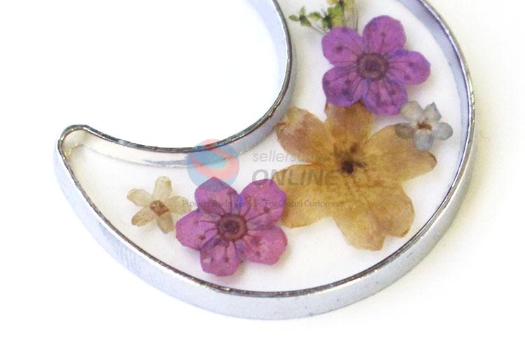 Fashion Real Flower Pendant With Gold Chain Fashion Necklace