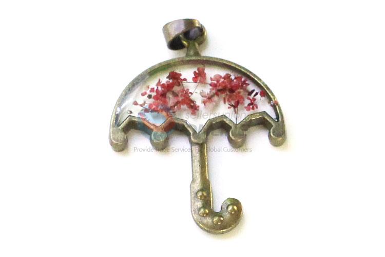 Cute Design Umbrella Shape Real Flower Pendant