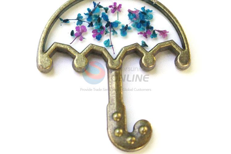 Retro Style Cute Umbrella Shape Real Flower Pendant