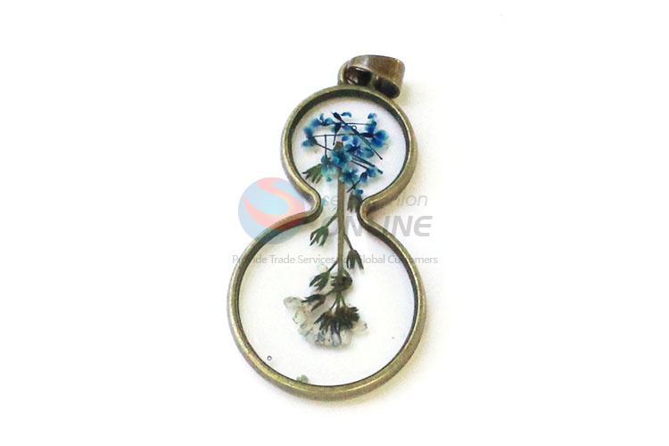 Wholesale Gourd Shape Bronze Real Flower Pendant