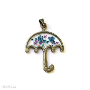 High Quality Umbrella Shape Real Flower Pendant With Chain