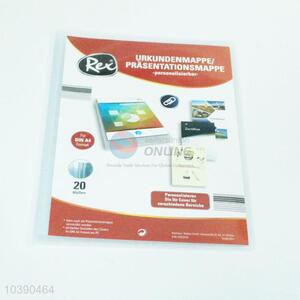 Cheap 20  Pockets Plastic A4 Clear Book PP Data Book