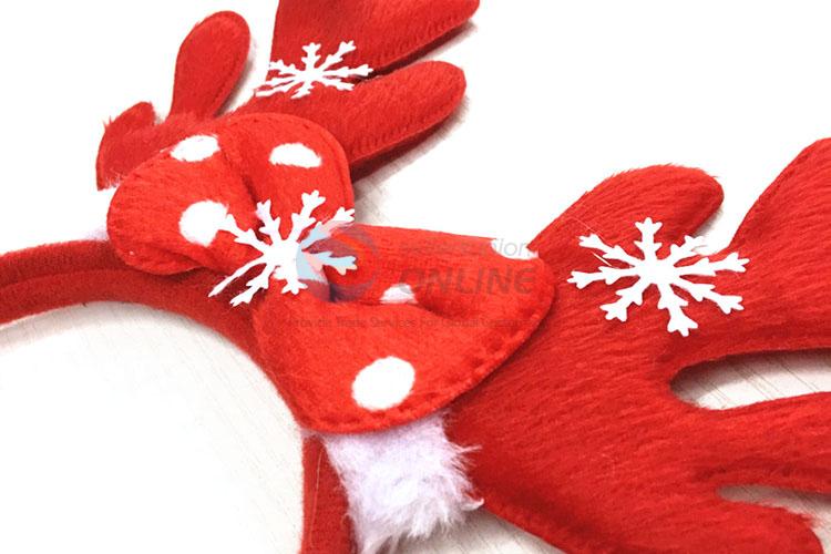 Fashion Red Bowknot Antler Hair Clasp For Christmas